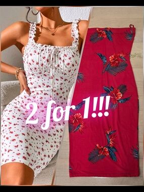 2 For 1!! Red Summer Dresses - Euro Summer